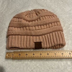 C.C. Beanie (pink) lined with soft material